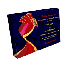 Wedding Announcement Gift Box Premium Silver 3 x 75 Grams Dry Fruit